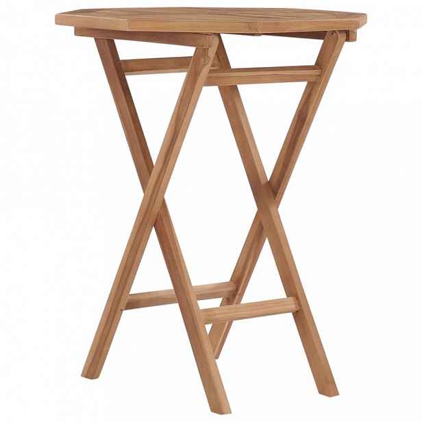 Skládací zahradní stolek 60x60 cm teaková dřevo