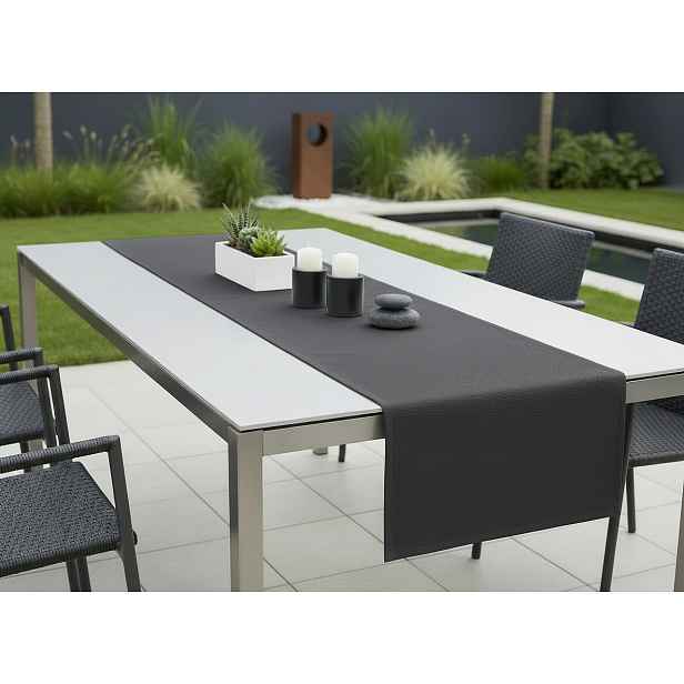 Venkovní běhoun - ubrus  RUNNER color 02 antracit, různé rozměry Mybesthome Rozměr: 40x160 cm