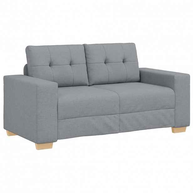 vidaXL Loveseat Sofa Světle šedá 160x77x82 cm textil
