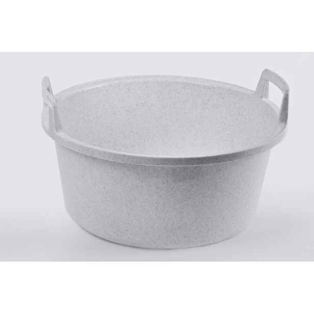 ALFA PLASTIK - Škopek 43x19cm granit bílý 15l