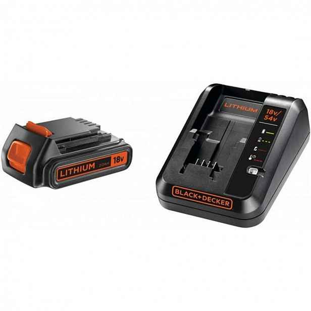 BLACK+DECKER - Sada 2A nabíječky a 1x aku 18 V Li-Ion 2,0 Ah BDC2A20-QW