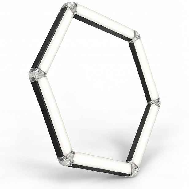 Led svítidlo hexagon černé 42W garáž detailing HEX1 92x79 Cm 4000K