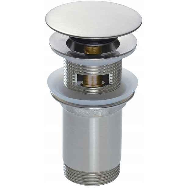 Univerzální zátka click-clack pro umyvadlo/bidet, ocel