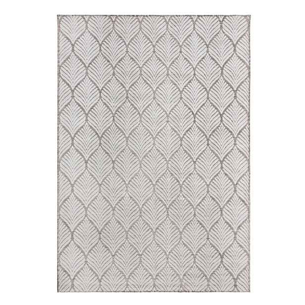 Vnitřní a venkovní koberec slonovinový 160x230 cm Elm Leaf – Flair Rugs