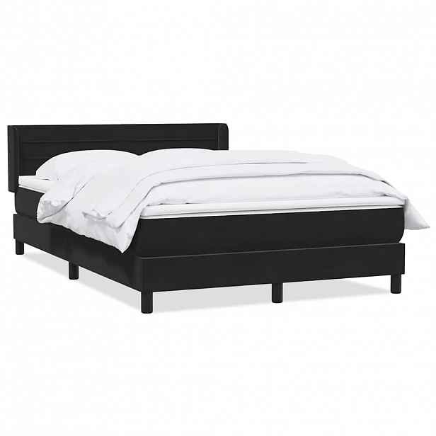 vidaXL Box spring postel s matrací černá 160x210 cm samet