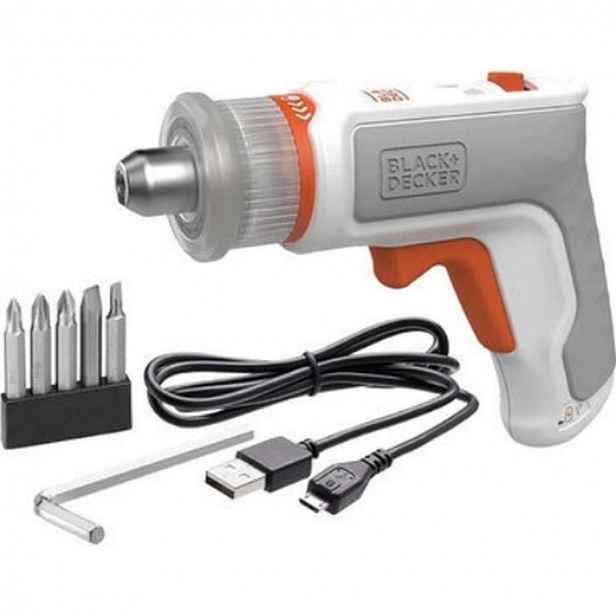 BLACK+DECKER - 3,6V AKU šroubovák, USB kabel BCRTA01-XJ