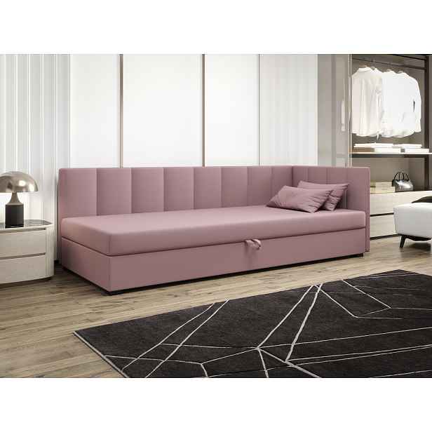 Jednolůžková postel 80x195 MANKA PLUS 1 - růžová