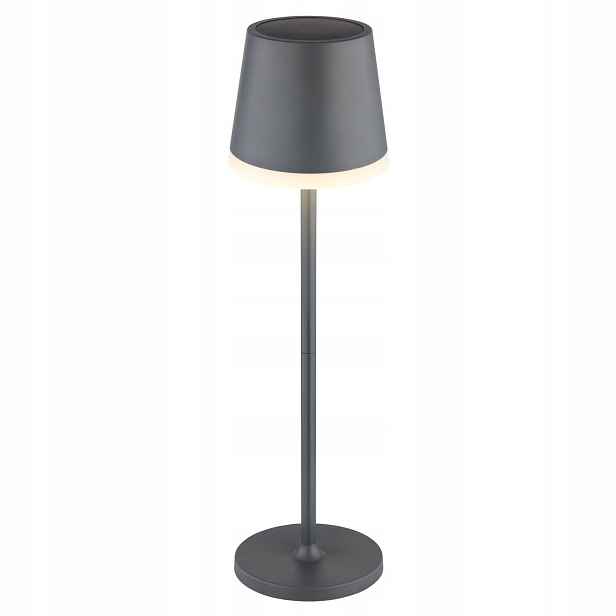 Led zahradní stolní lampa Solar Šedá Solární baterie 3000K Globo Lighting