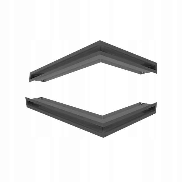 Ventilační Mřížka Krbová Kratki Luft Grafit 6x60x40 Pravá Sada 2ks
