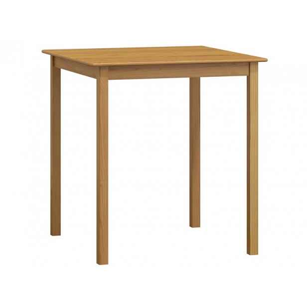 Stůl DASHEN 2, 75 x 75 cm, masiv borovice, moření olše