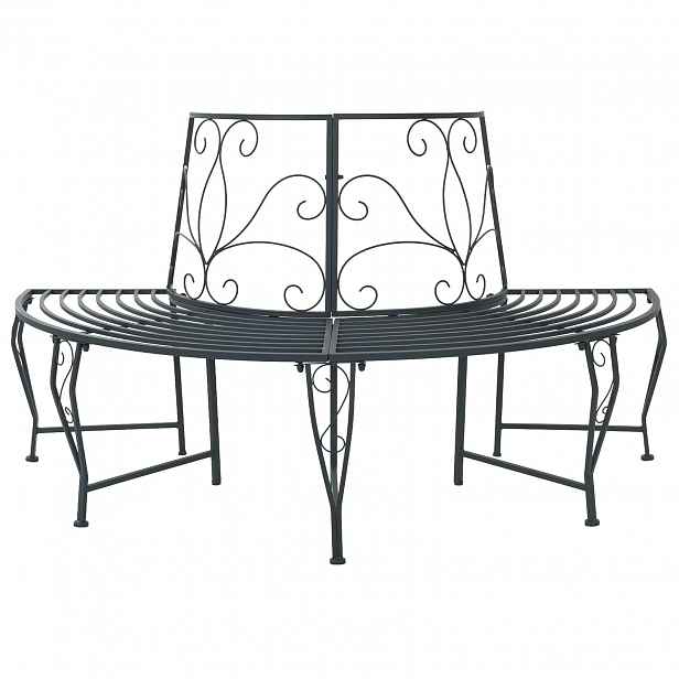 vidaXL Stromová lavička 4 -místná 160 x 80 x 89 cm steel Stříbrně šedá