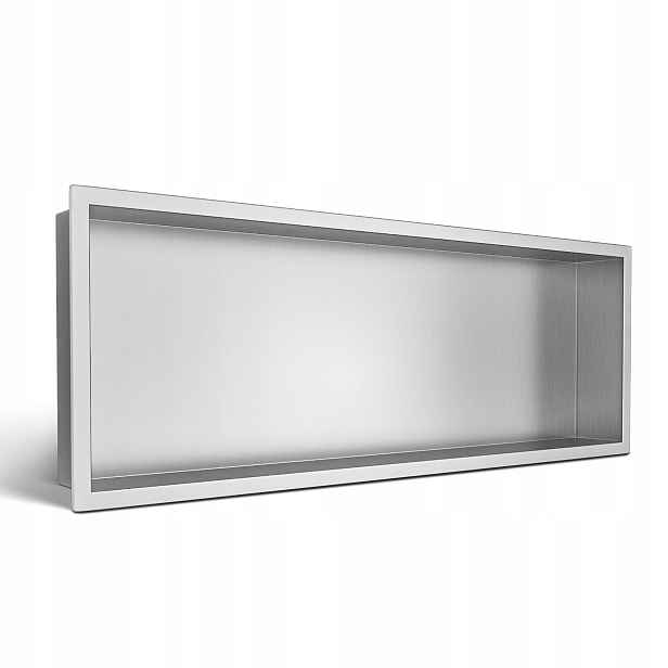 Wall-box One – Výklenková police Inox 90x30x10 cm, voděodolná, moderní