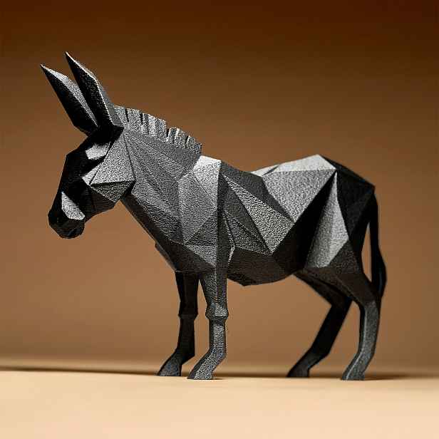 Oslík Geometrická figurka Dekorace Soška 25 cm Dárek do domu