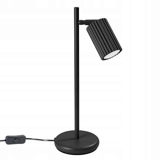 Moderní stolní lampa do pracovny Gu10 Karbon černá Sollux