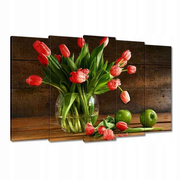 Obrazy 150x95 Červené tulipány