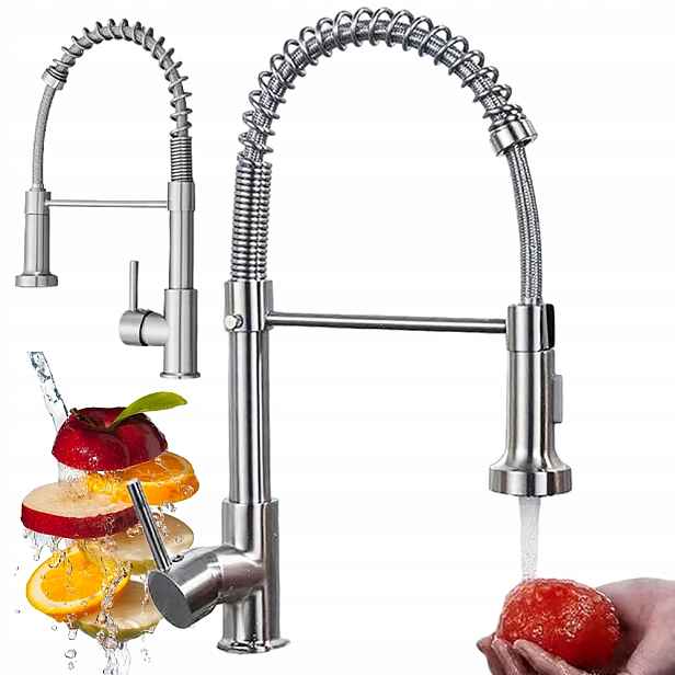 Kuchyňská Baterie Stříbrná Flexibilní Ramínko Kohoutek Stříbrný Ohebný Výtok