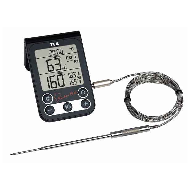 Vpichová termosonda na maso TFA Küchen Chef, černá