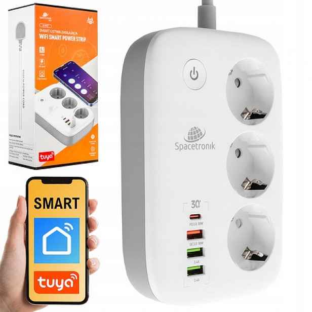 Zásuvková lišta Smart Spacetronik SL-PS27 3AC 4U