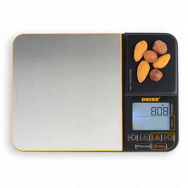 Deiss Pro Kuchyňská a šperkařská digitální váha s dvojitým rozsahem 0,03g-5kg