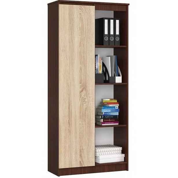 Kancelářský regál R80 Clp wenge-sonoma na knihy Akd