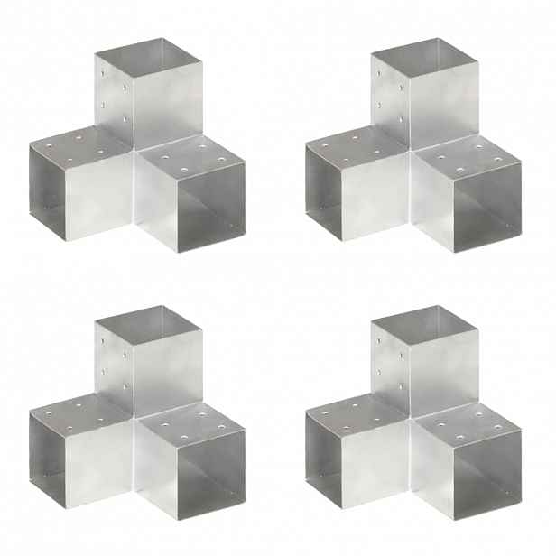 vidaXL Trámová spojka 4 ks ve tvaru Y pozinkovaný kov 101 x 101 mm