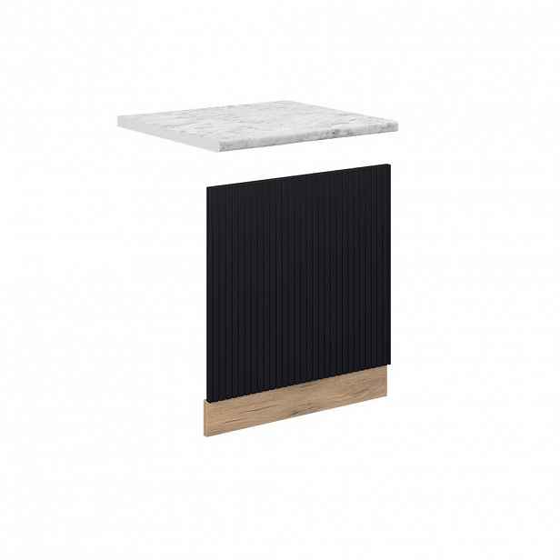 Vicco PŘEDNÍ PANEL Fame-Line Černý pruhovaný 60 cm , PD Mramor