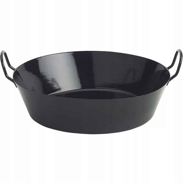 Hluboká smaltovaná pánev Riess 40 cm, černá