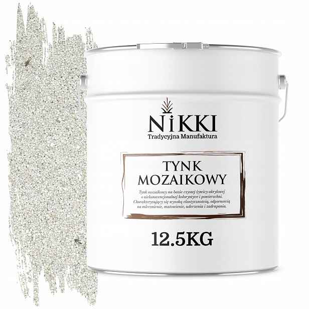 Mozaiková Pryskyřičná Omítka 12,5 Kg Vnitřní Vnější Bílá Se Stříbrnou Slídou