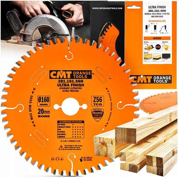 Řezací Kotouč Na Laminát Hliníková žací deska Řezací pila 160x20 Cmt