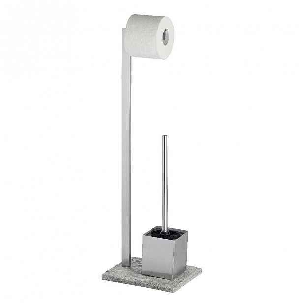 Šedý stojací WC set Wenko Granite