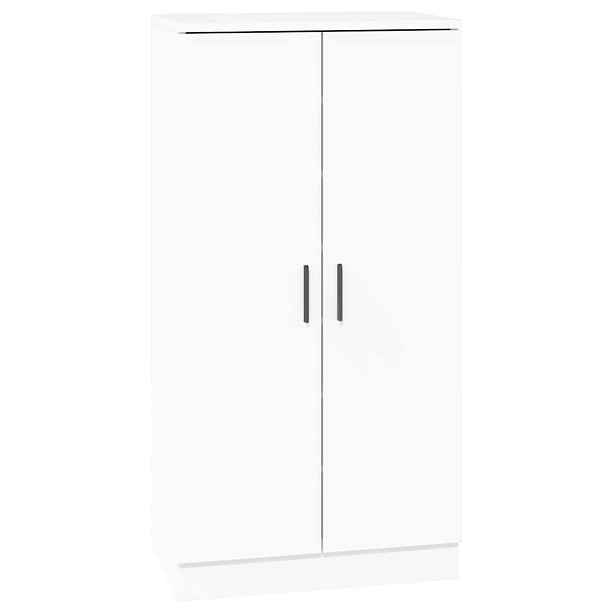 vidaXL Botník bílý s vysokým leskem 55x35x108 cm kompozitní dřevo