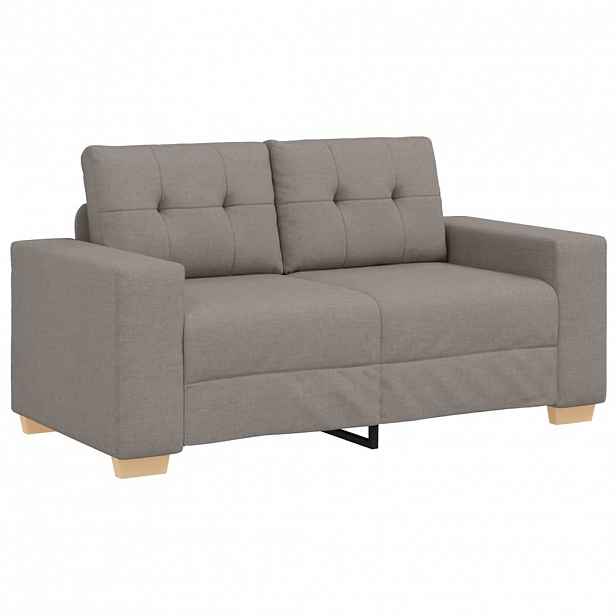 vidaXL Dvousedák, taupe, látka 160 x 77 x 82 cm