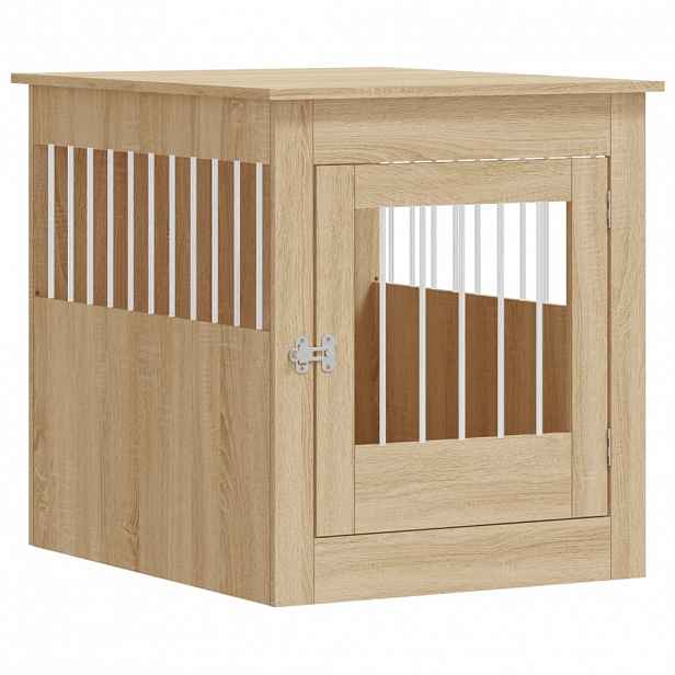 vidaXL Psí bouda a koncový stolek dub sonoma 64,5x80x71 cm kompozit