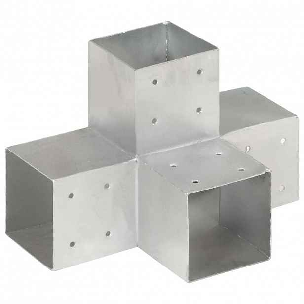 vidaXL Trámová spojka ve tvaru X pozinkovaný kov 101 x 101 mm