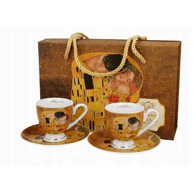 Duo.2 Šálky na espresso Kiss Classic Klimt Golden Line