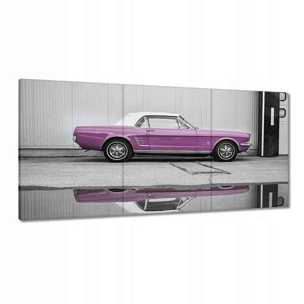 Obrazy 180x90 Ford Mustang Pudrová růžová