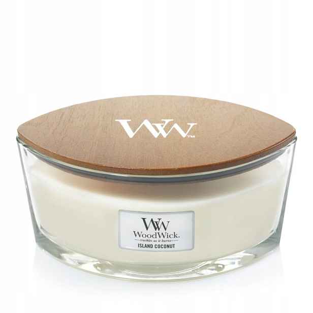 Svíčka Woodwick Hearthwick Elipsa Island Coconut 453 g Ovocná jako Dárek