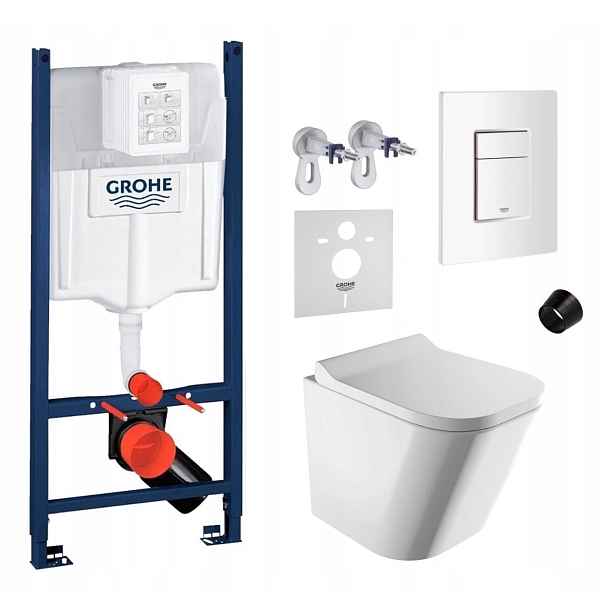 Wc sada Grohe s mísou Omnires Fontana a tlačítkem Fresh bílá