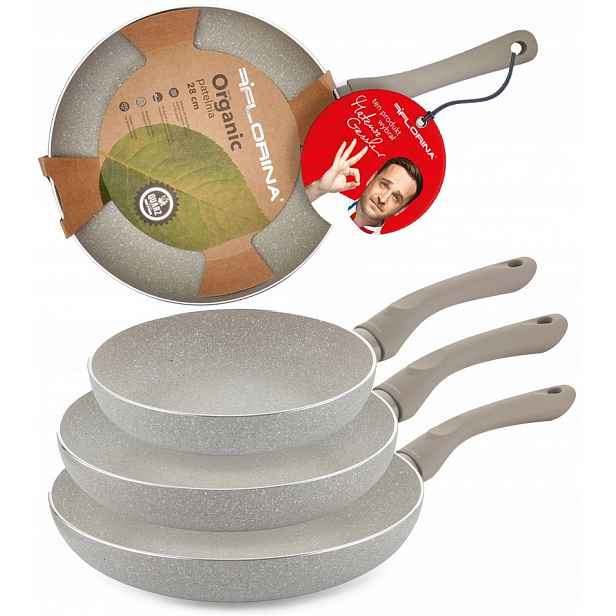 Set 3 Pánví Indukce Plyn 20 cm 24 cm 28 cm Nepřilnavá Non-stick