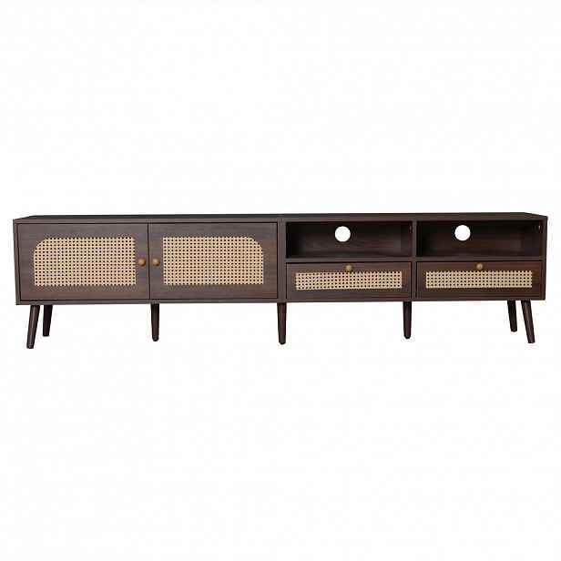 Urban Meuble TV STOLEK retro ratanový design, 200/37/49,5 cm