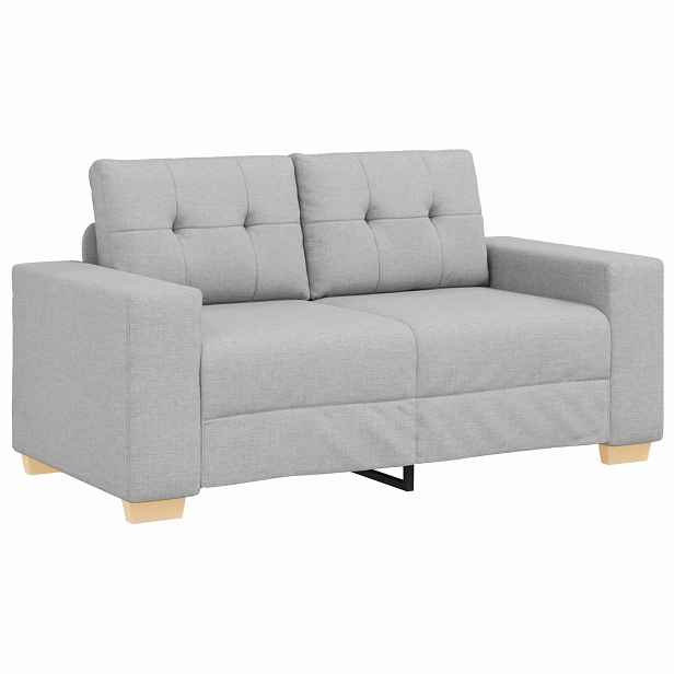 vidaXL Dvojsedačka Oblačno šedá 160 cm textil