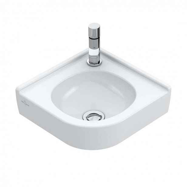 Villeroy & Boch O.novo - Umývátko rohové 32x32 cm, bez přepadu, 1 otvor pro baterii, CeramicPlus, alpská bílá 731033R1
