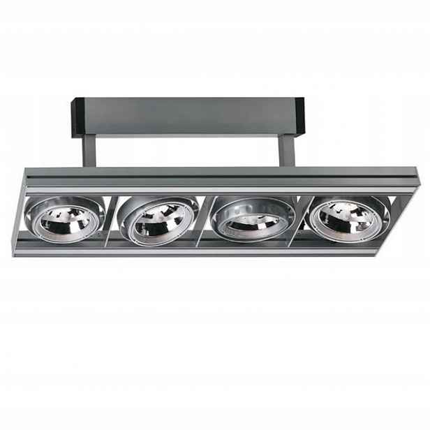 Závěsné svítidlo obdélníkové šedé 40W/830 4xAR111 Led Flash 1S Relco