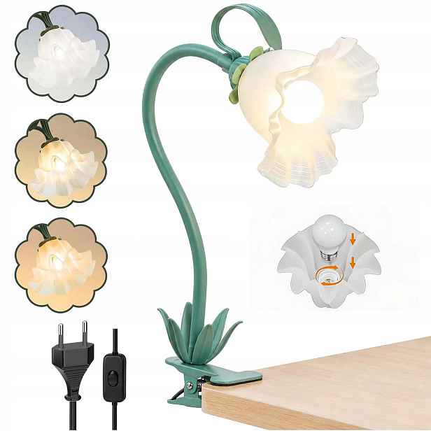 Noční Lampa Stolní Lampa Květina Na Psací Stůl Do Ložnice 3 Režimy