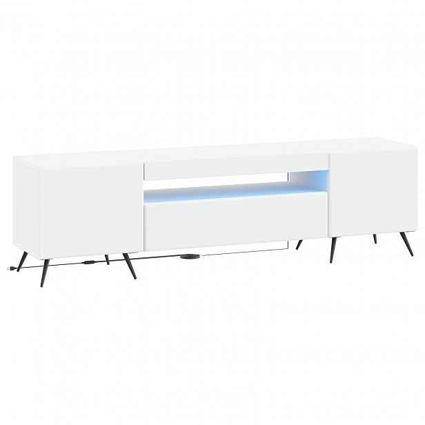 vidaXL LED TV skříň Bílá Kompozitní dřevo