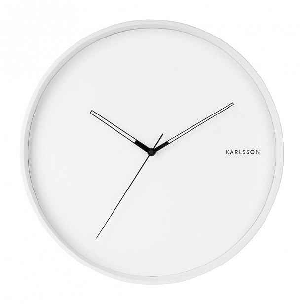 Bílé nástěnné hodiny Karlsson Hue, ø 40 cm