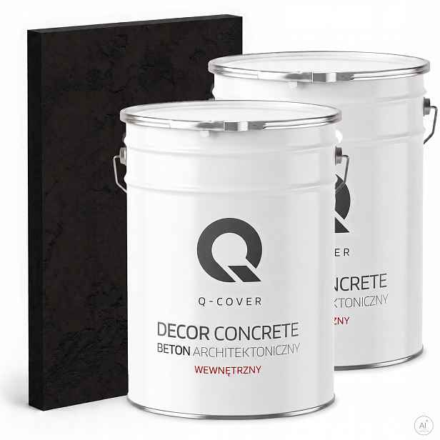 Dekorativní omítka se strukturou Betonu 15 kg Černá Ozdobná Výkonná 10 m2