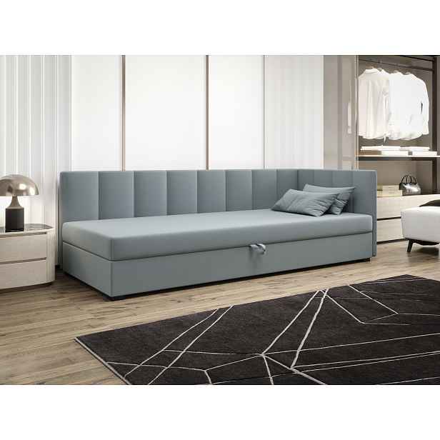 Jednolůžková postel 100x195 MANKA PLUS 1 - modrošedá