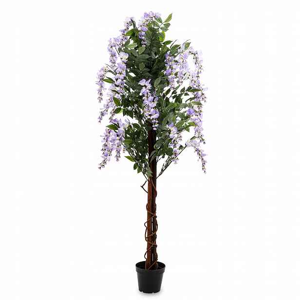 Rostlina Wisteria umělý keř umělý stromek 160 cm zelený v květináči