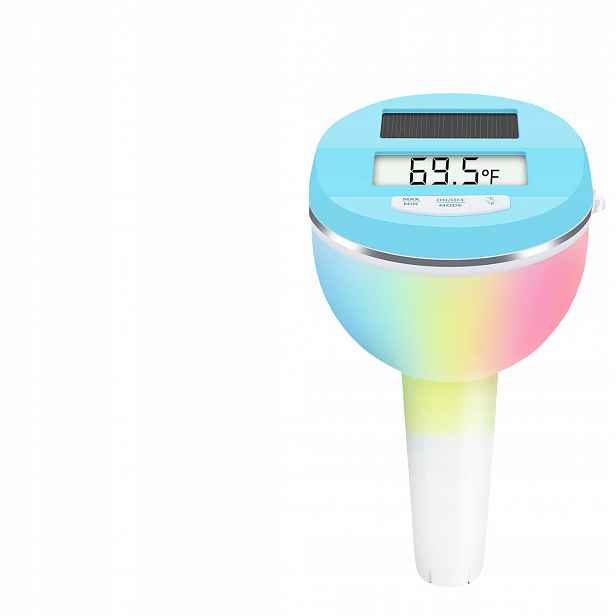 Solární Digitální Plovoucí Bazénový Teploměr Do Vany, Voděodolný Rgb